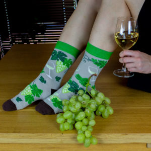 Veselé ponožky POHODKY Biele Víno