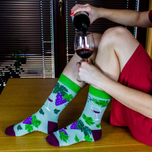 Veselé ponožky POHODKY Červené Víno