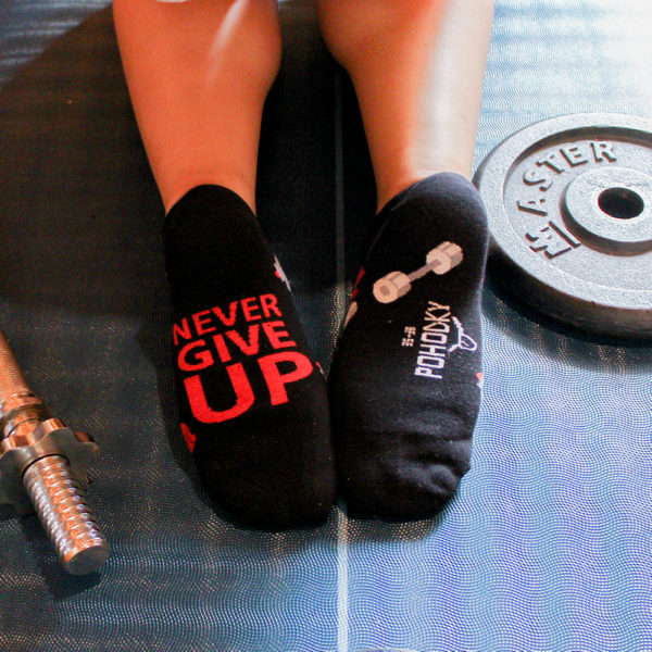 Veselé členkové ponožky – Never give up