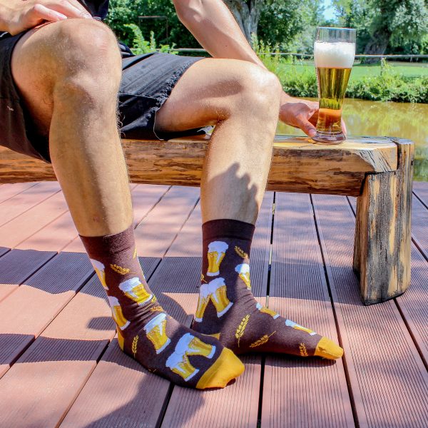 Veselé ponožky S pivom