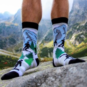Veselé ponožky – Lyžiar