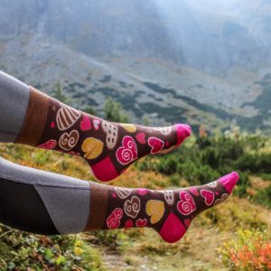 Veselé ponožky – Sladké srdiečka