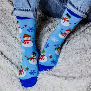 Veselé ponožky Snehuliak